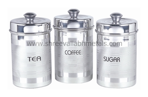 Silver Touch Tea, Coffee & Sugar Set