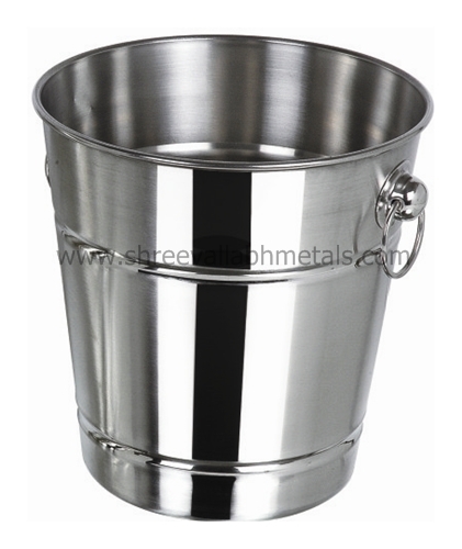 Stainless Steel Wine Bucket (2 Rib)
